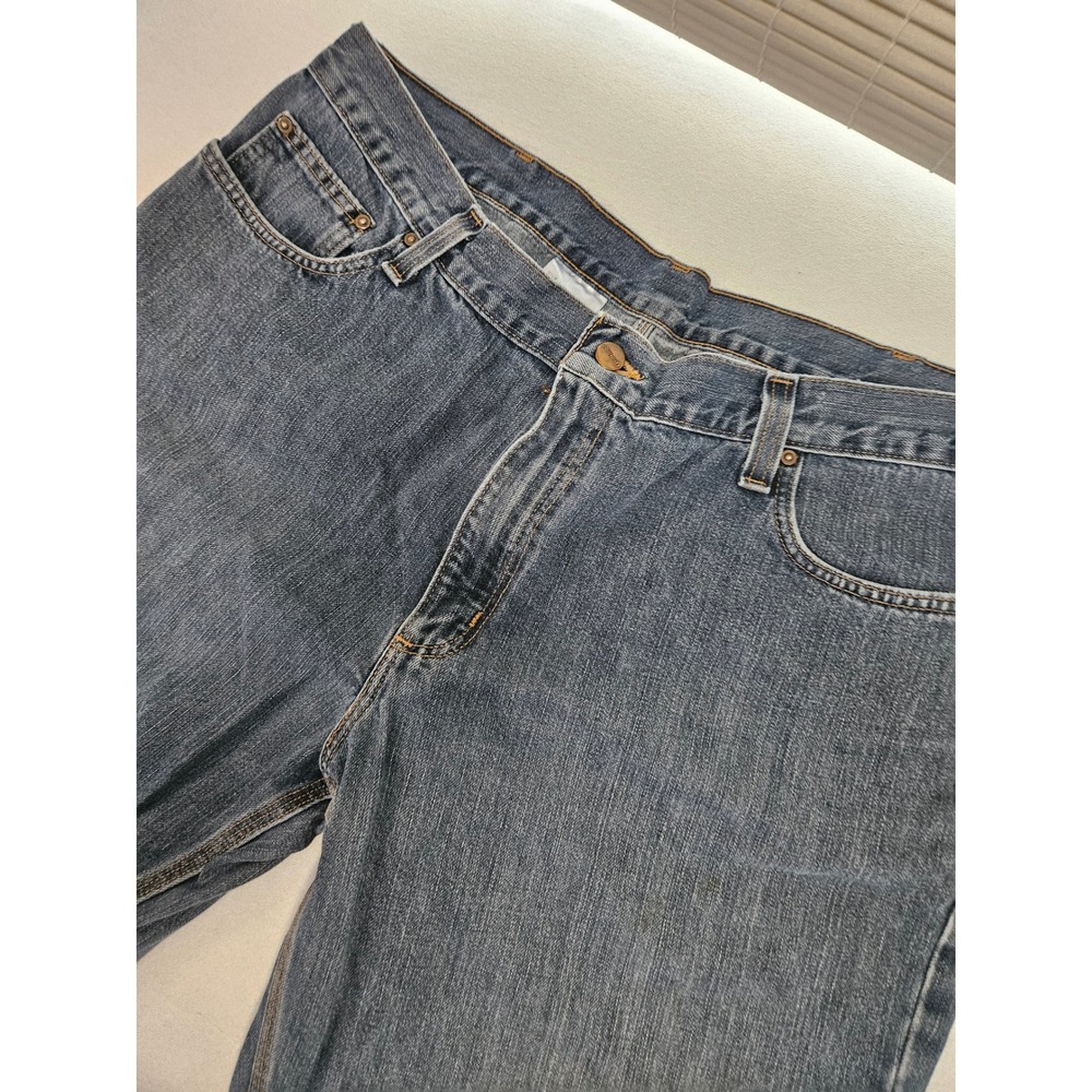 Carhartt Relaxed Fit Jeans Mens 40x30 Blue Dark Wash Denim 101483 Workwear 40x30